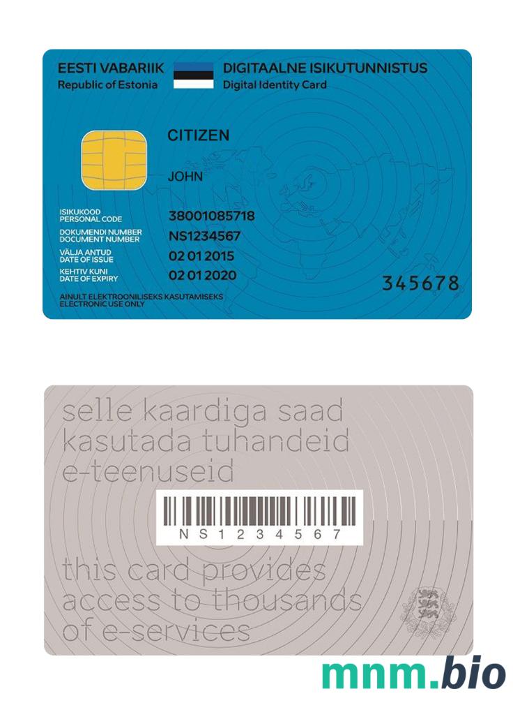 Cyfrowa karta identyfikacyjna Estonii 2018-obecnie